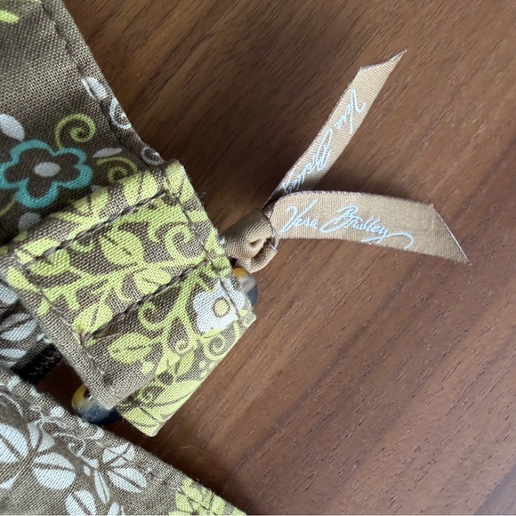 Vera Bradley Quilted Shoulder/Crossbody Bag. Brown/lime/turquoise. - Picture 6 of 6